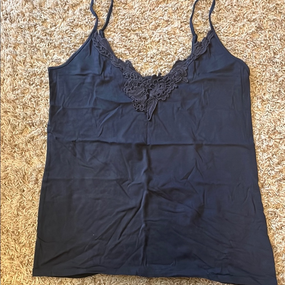 LOFT Blue Lace Relaxed Camisole